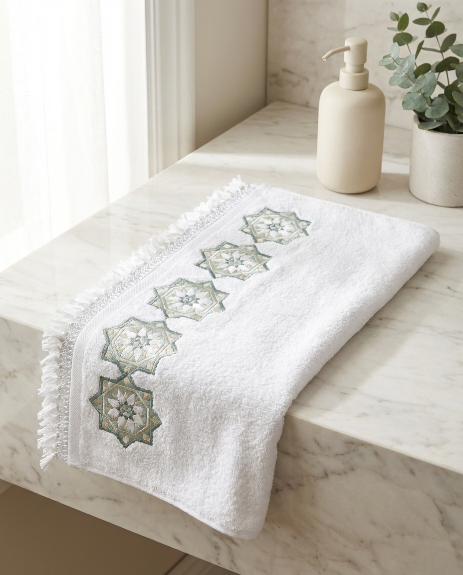 Serviette de bain 50x90cm - Collection Zellija Assilya