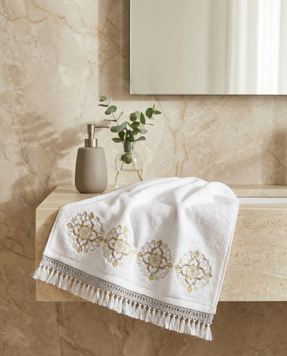 Serviette de bain 50x90cm - Collection Terre Lumineuse (tekrir)