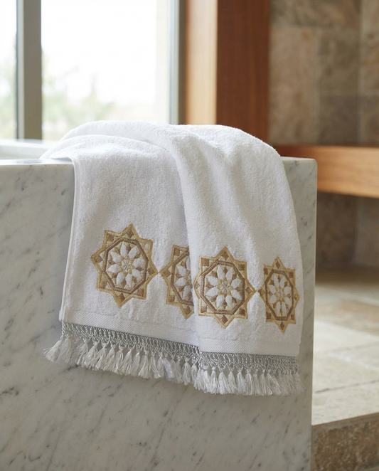 Serviette de bain 50x90cm - Collection Zellija Assilya