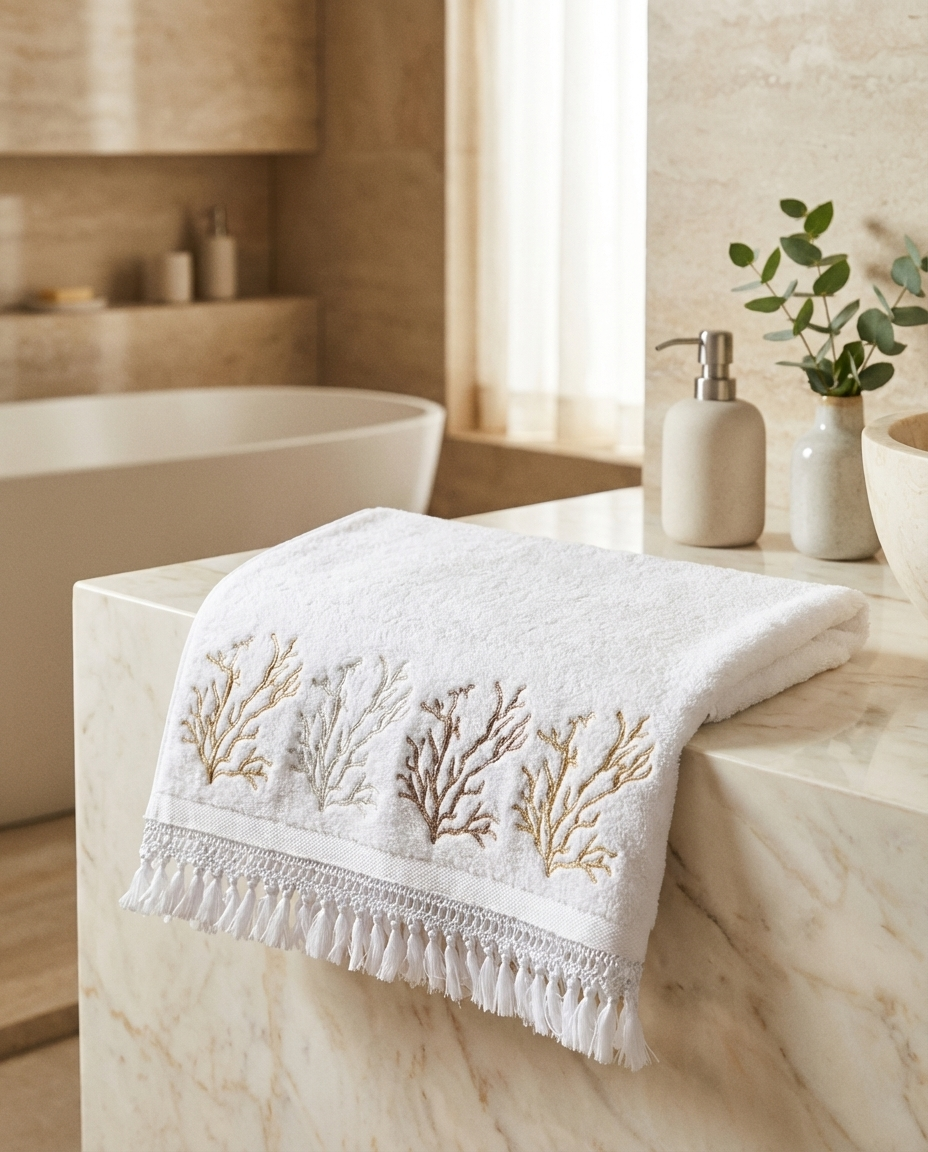 Serviette de bain 50x90cm - Collection Yasmina (Tekrir)