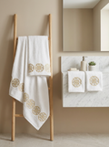 Ensemble de serviettes brodées – Collection Fleur de lys