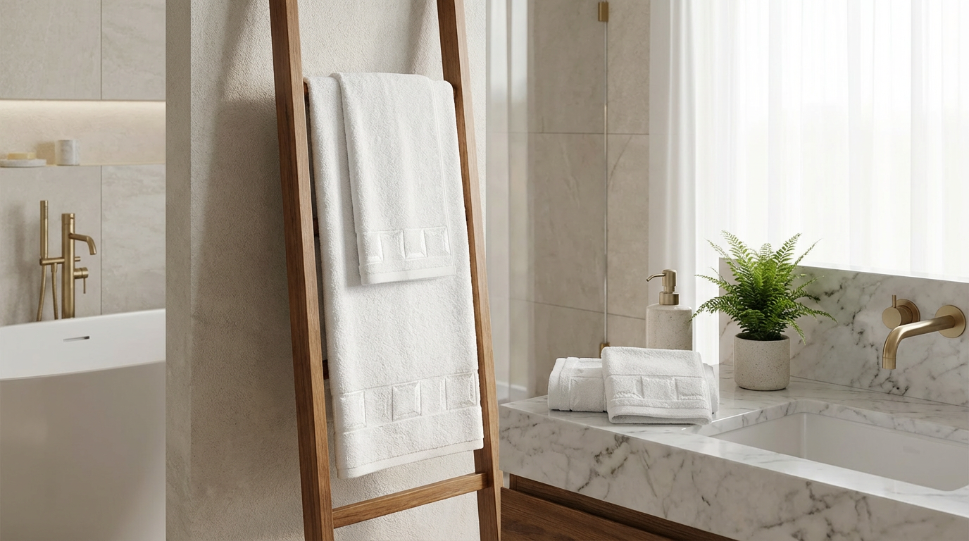 Ensemble de serviettes brodées – Collection Prestige