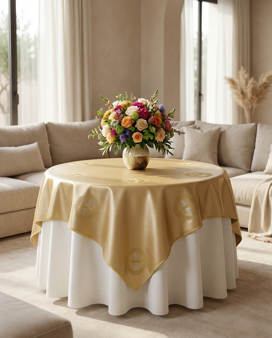 Nappe brodée similicuir - Collection Ghourza Rbati