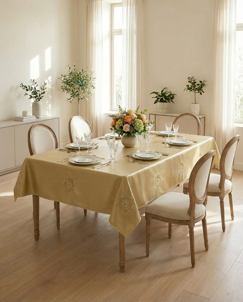 Nappe brodée similicuir - Collection Zellija Assilya