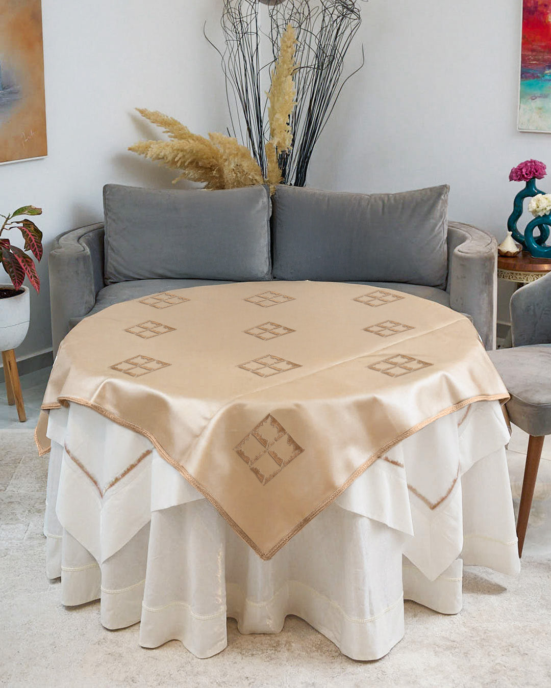 Nappe brodée similicuir - Collection Prestige