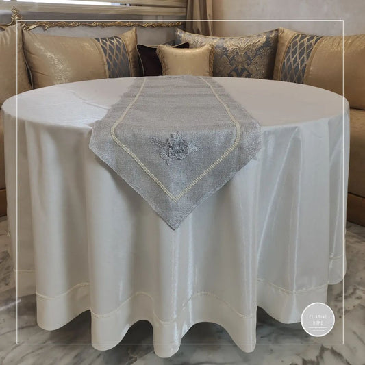 Chemin de table en lin galvanisé