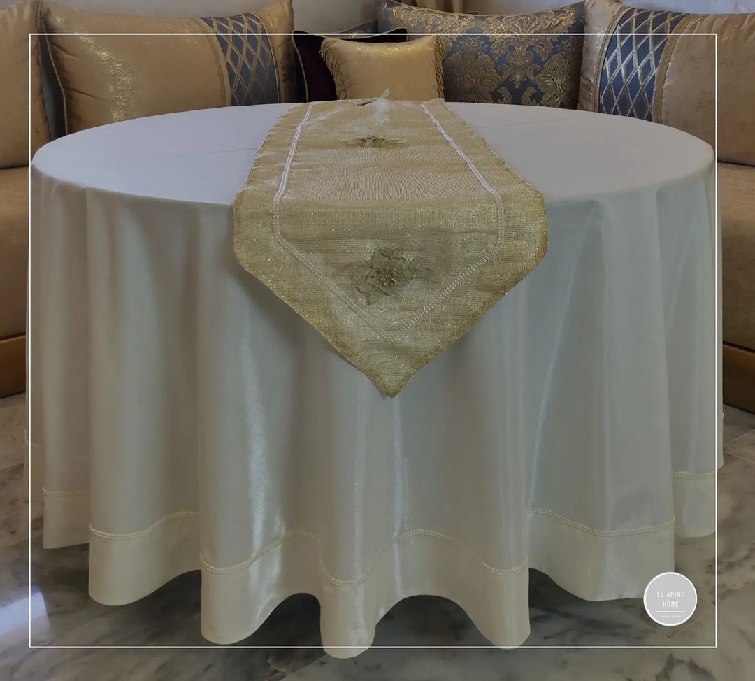 Chemin de table en lin galvanisé