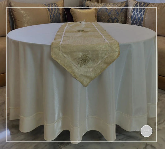 Chemin de table en lin galvanisé